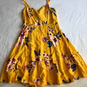 Old Navy Yellow Floral Dress